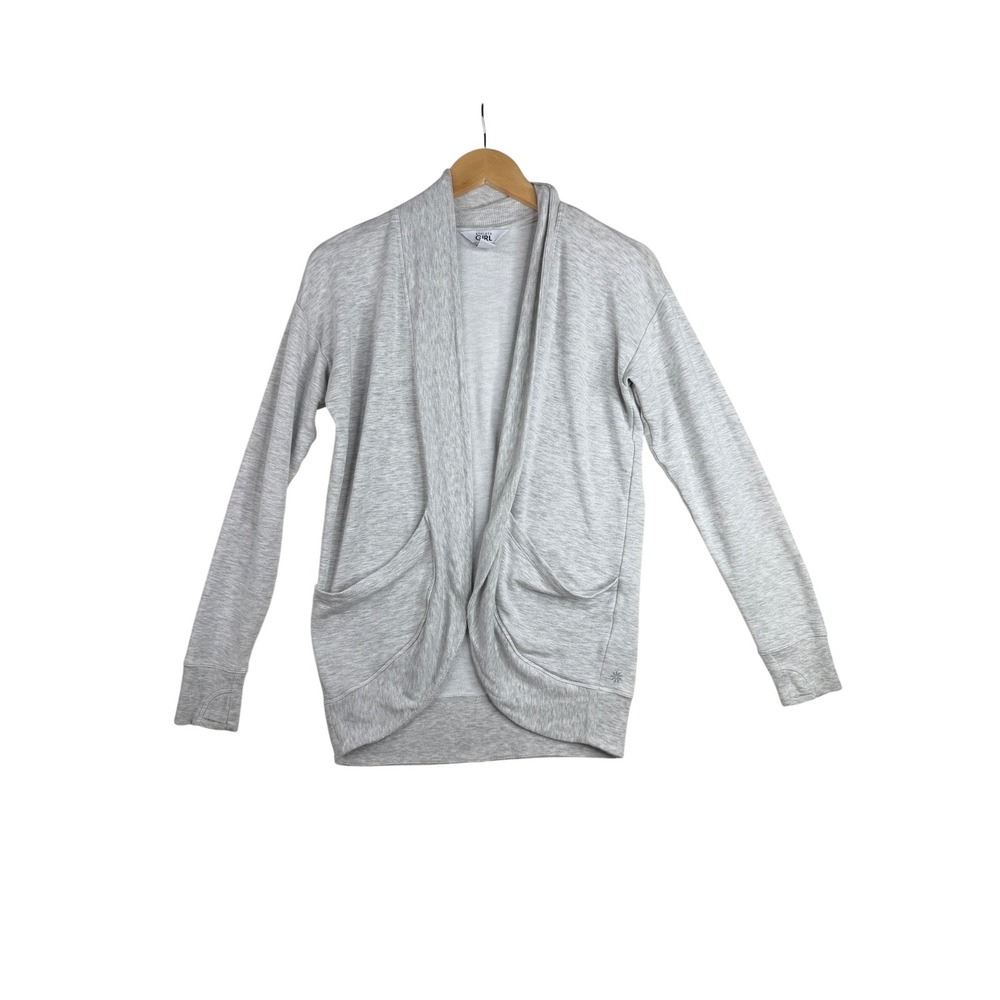 Athleta Girl Open Cardigan size XL/14 Light Gray